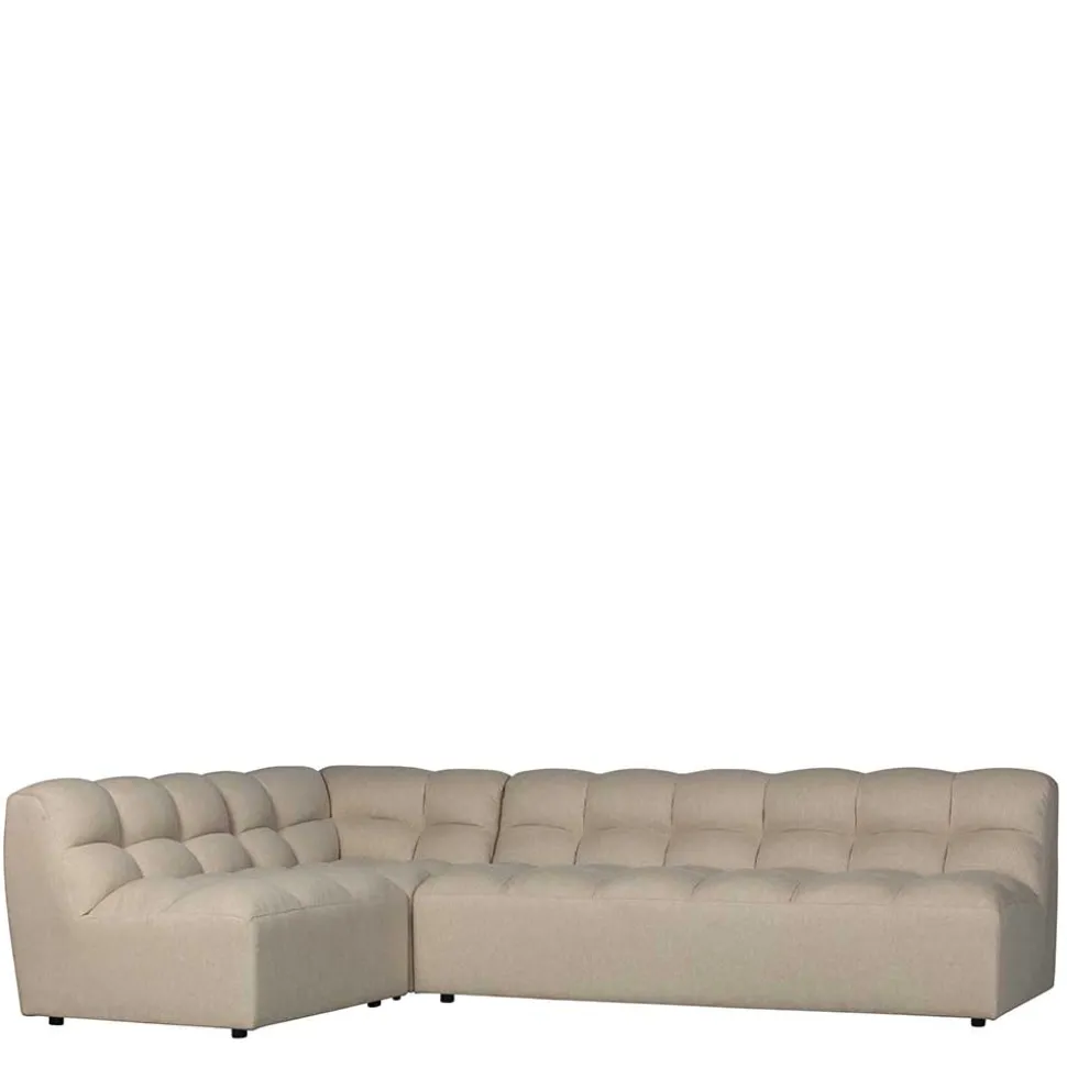 Modul-Couch Ecke in Beige Stoff - Donabello