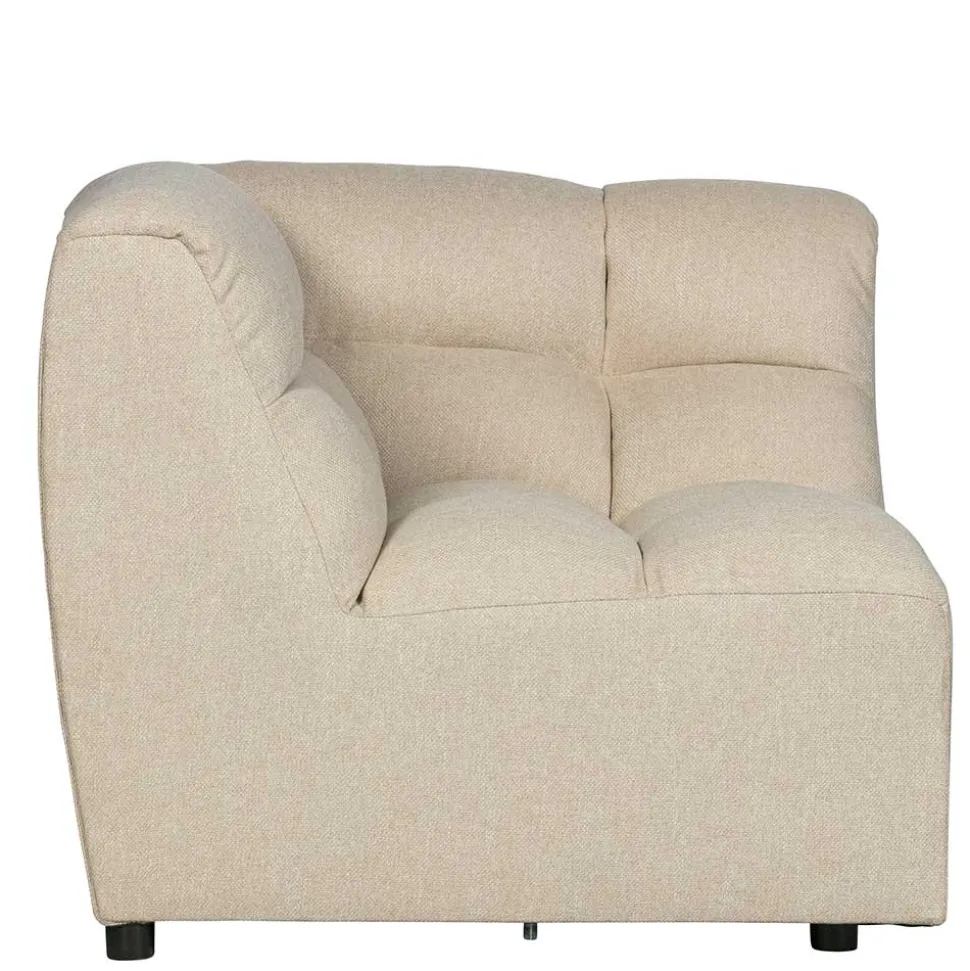 Modul-Couch Ecke in Beige Stoff - Donabello