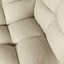 Modul-Couch Ecke in Beige Stoff - Donabello