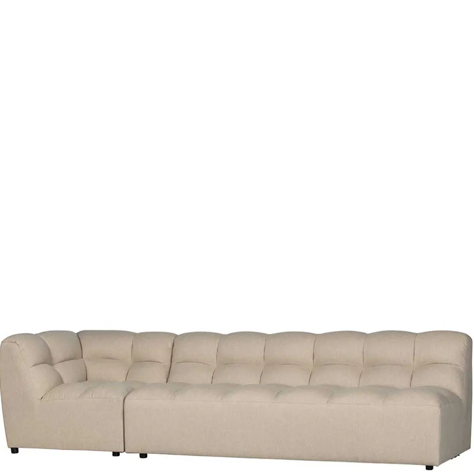 Modul-Couch Ecke in Beige Stoff - Donabello