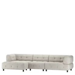 Modulcouch Elemente in Hellgrau - Osika (dreiteilig)