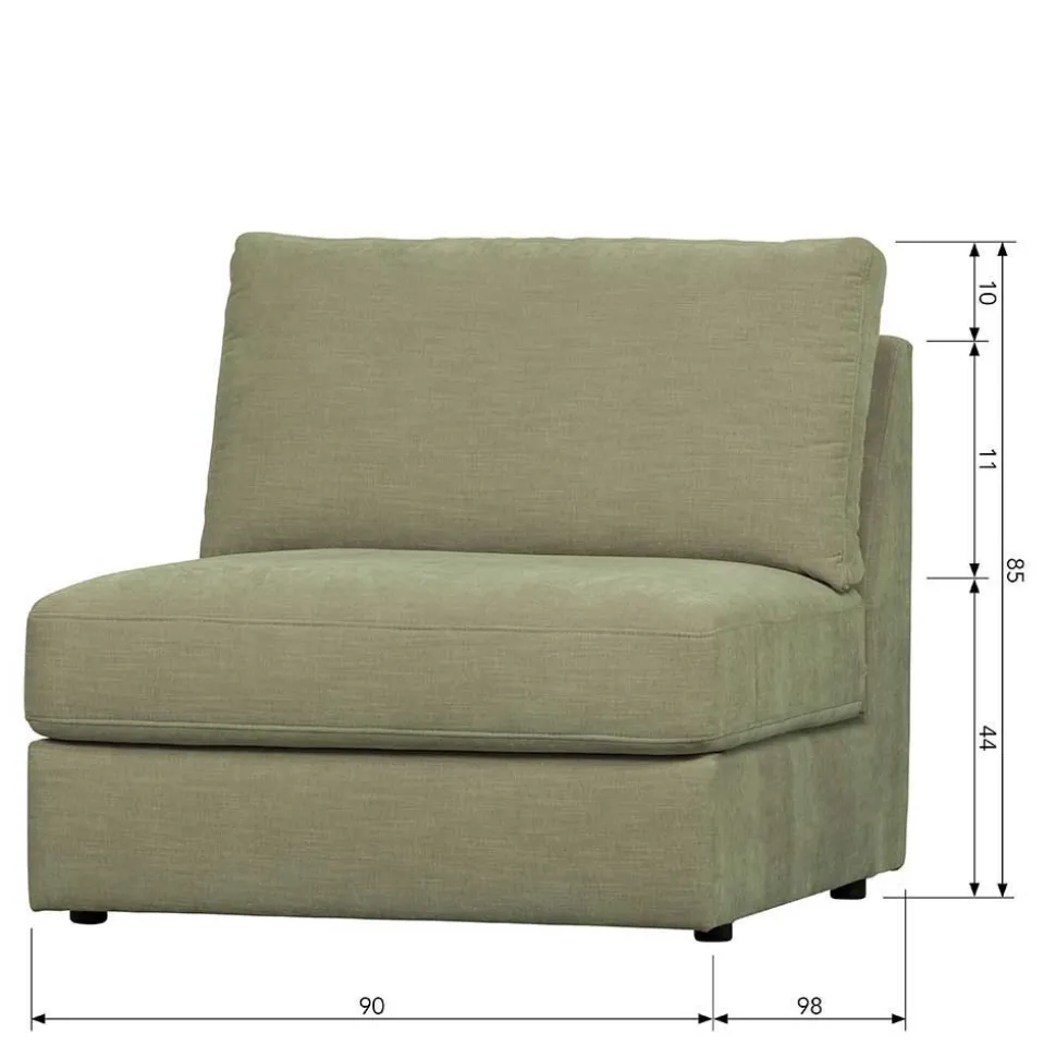Modulsofa 5 Elemente in Graugrün - Perconia