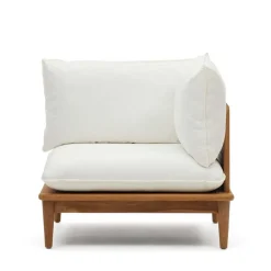 Modulsofa Eckelement aus Teak Massivholz - Palm