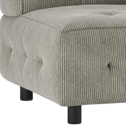 Modulsofa Eckelement in Graugrün Cord - Andina