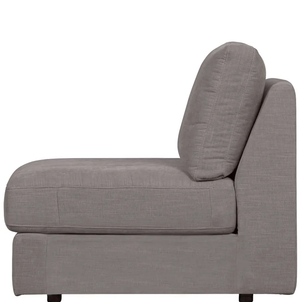 Modulsofa Einsitzer in Grau Stoff - Gregg
