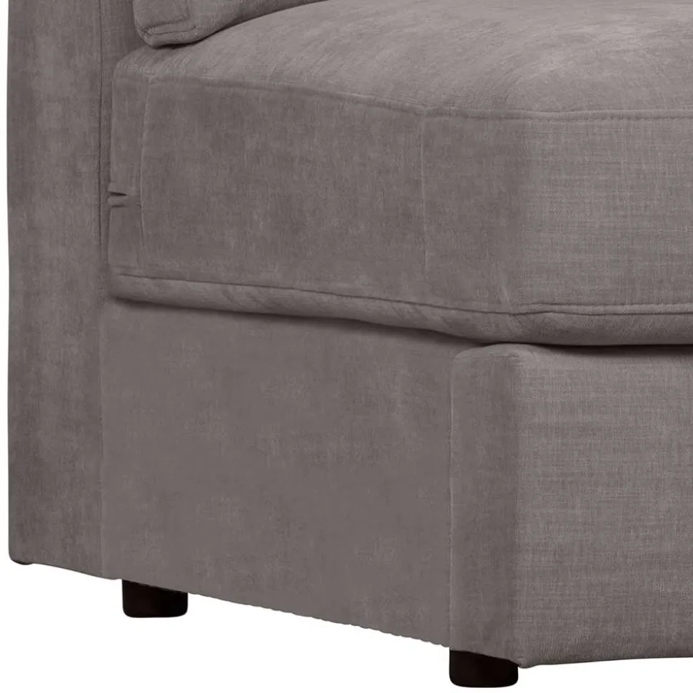 Modulsofa Einsitzer in Grau Stoff - Gregg
