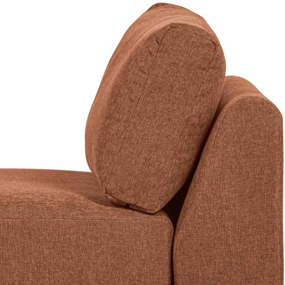 Modulsofa Element in Rost Braun Chenille - Brixx