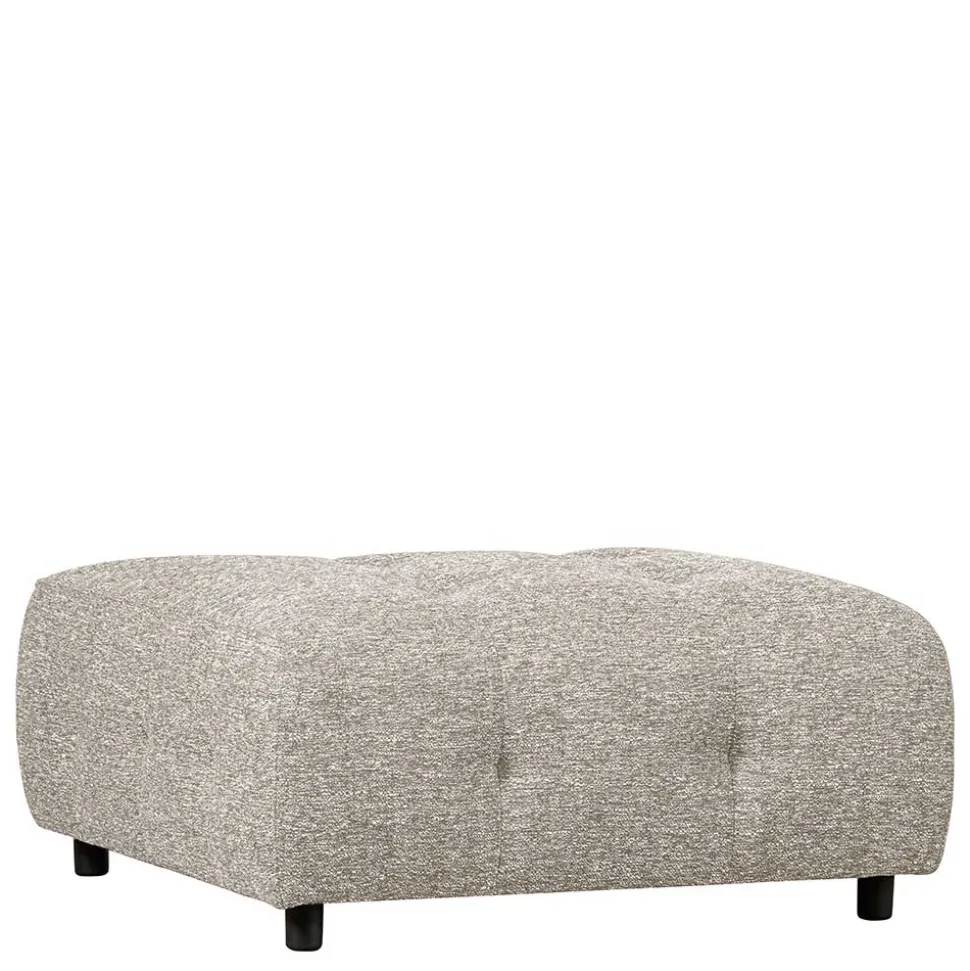 Modulsofa Stoffhocker in Hellgrau meliert - Yoleans