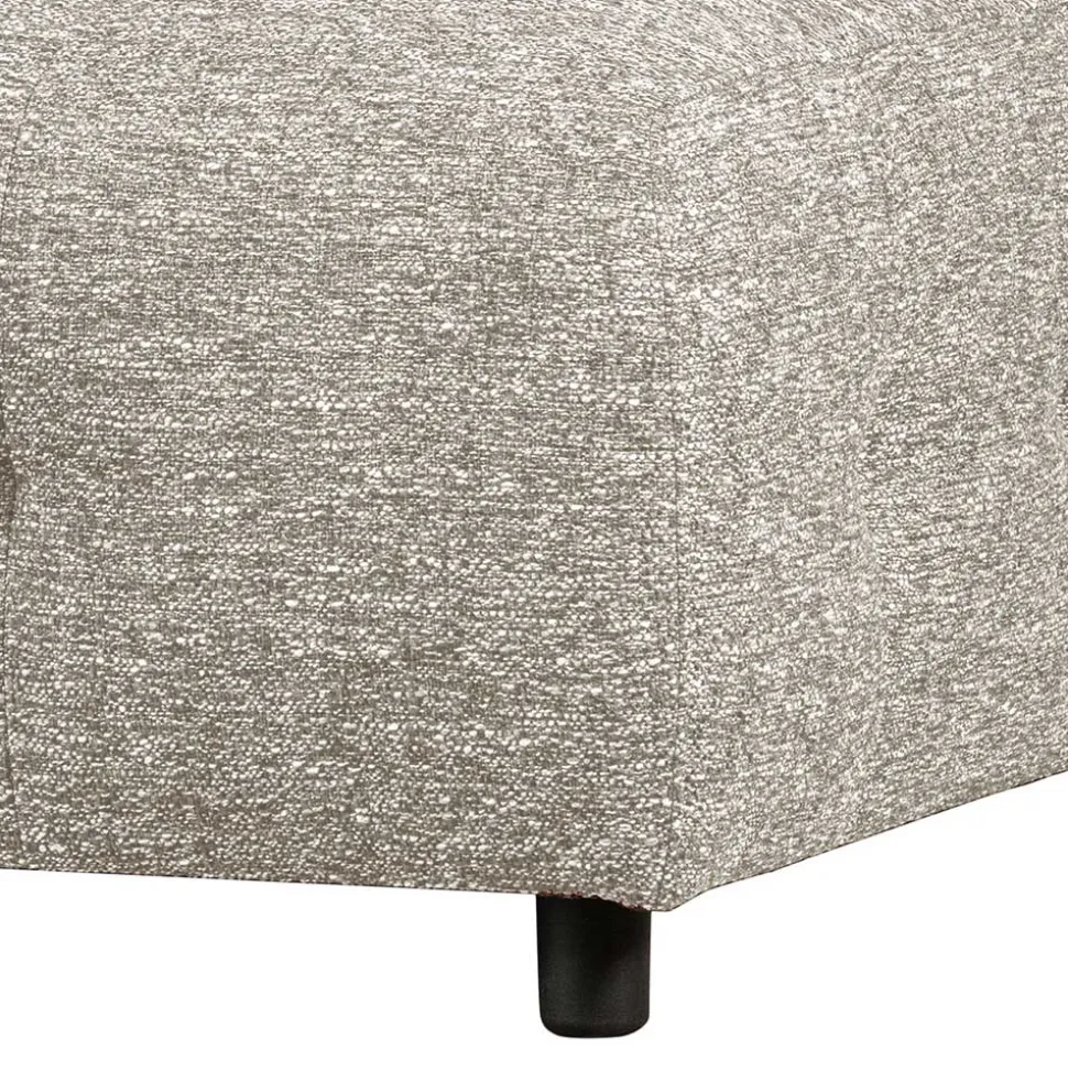 Modulsofa Stoffhocker in Hellgrau meliert - Yoleans