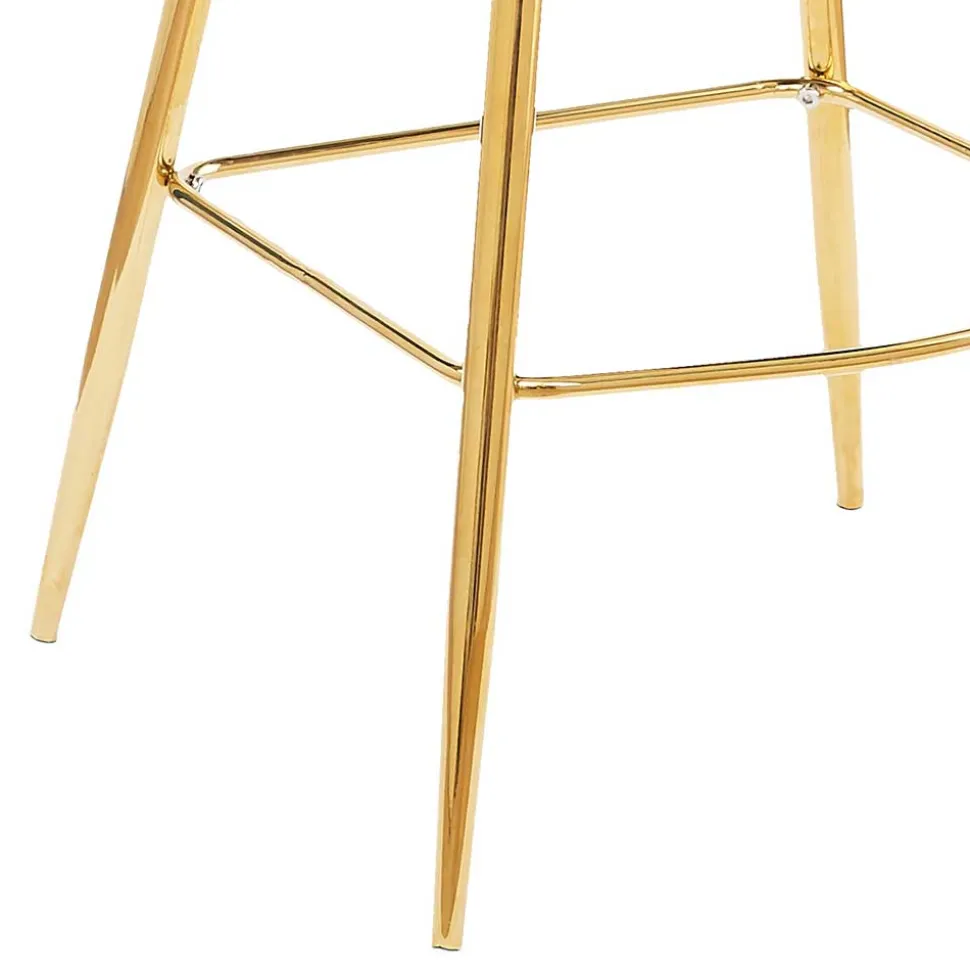 Muschel Barstühle in Hellgrau & Gold - Locceri (2er Set)