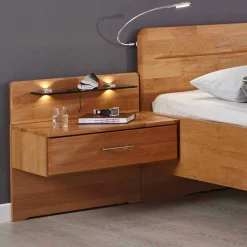 Nachtkonsolen Set Apolios mit Glasablage beleuchtet (2er Set)