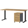 Officetisch mit Rollcontainer Set - Eture (zweiteilig)