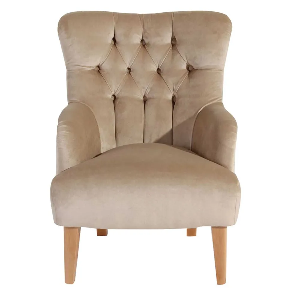 Ohrenbackensessel in Beige - Blacer