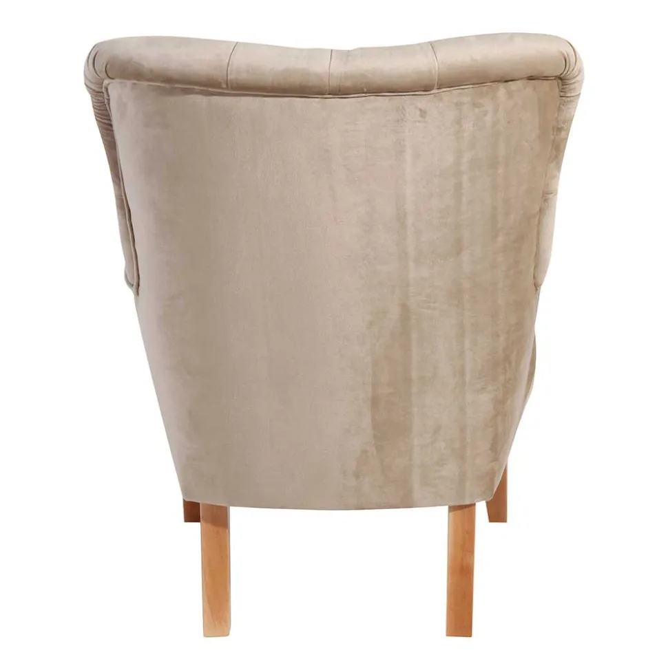 Ohrenbackensessel in Beige - Blacer