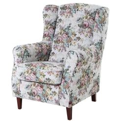 Ohrensessel mit Blumen im Landhausstil - Masure