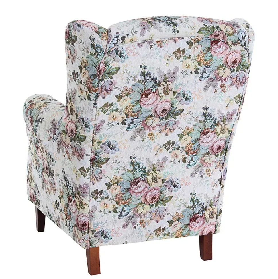 Ohrensessel mit Blumen im Landhausstil - Masure