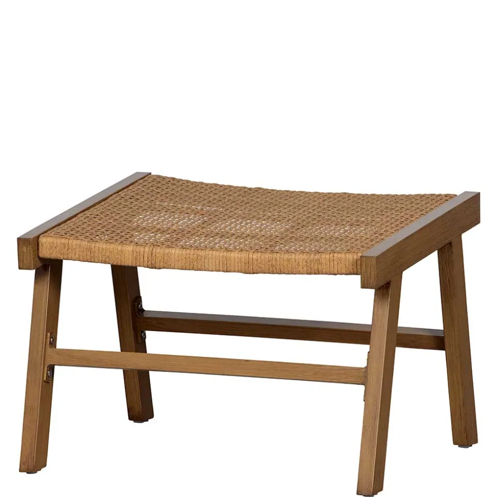 Outdoor Hocker aus Geflecht Kunstrattan - Abajo (2er Set)
