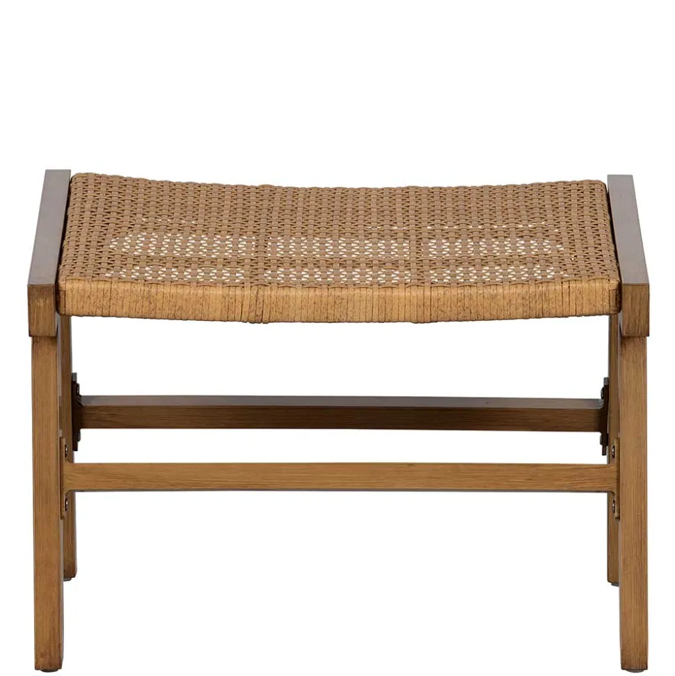 Outdoor Hocker aus Geflecht Kunstrattan - Abajo (2er Set)