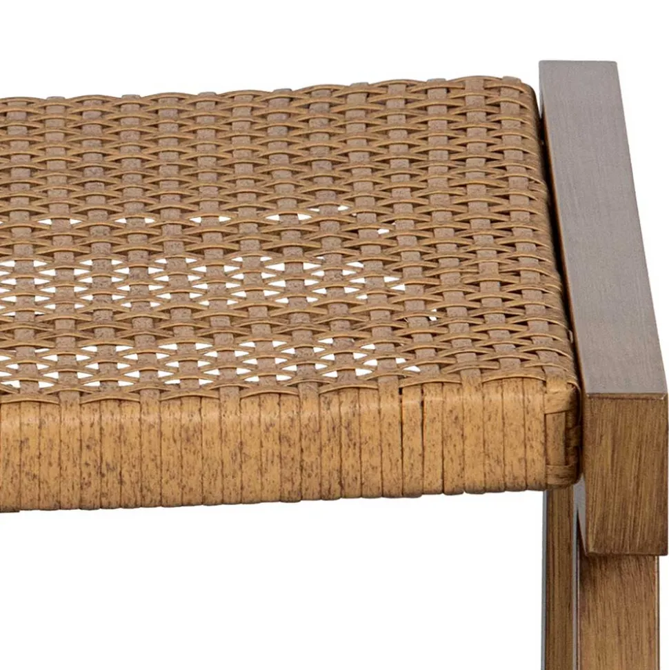 Outdoor Hocker aus Geflecht Kunstrattan - Abajo (2er Set)