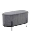 Ovale Polsterbank in Grau Cord - Carlisona