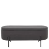 Ovale Truhenbank in Anthrazit Boucle - Comoto