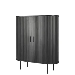 Ovales Schiebetüren-Highboard im Retro Design - Lurymav