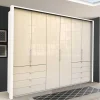 Panorama Kleiderschrank in Creme Glas - Zidarie