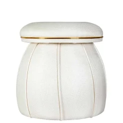 Pilz Design Hocker in Cremeweiß - Caio