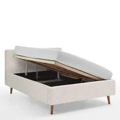 Plüsch Polsterbett in Creme - Ilena
