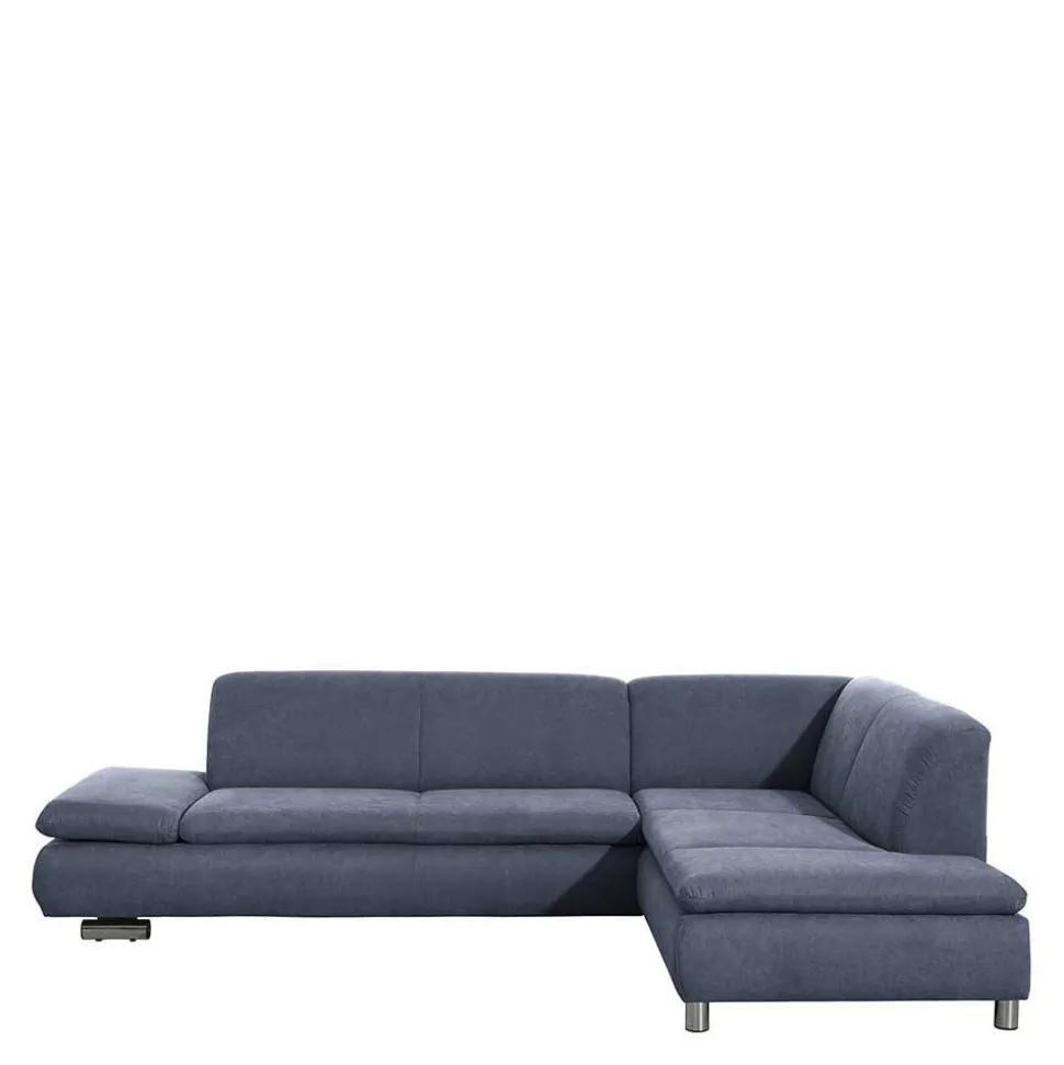 Polsterecke in Blau mit Chrom - Lex