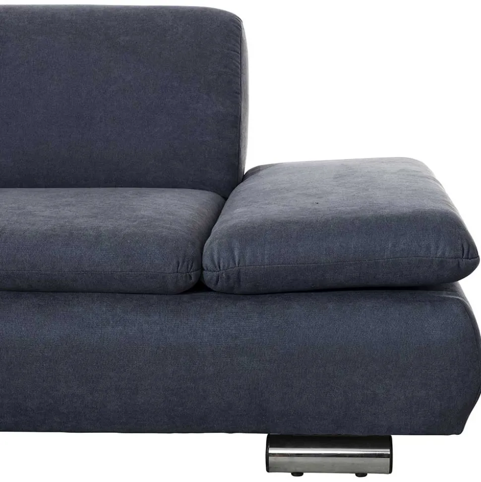 Polsterecke in Blau mit Chrom - Lex