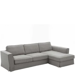 Polsterecke in Grau Webstoff - Valtte