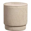 Polsterhocker in Beige Chenille - Felda