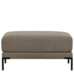 Polsterhocker in Taupe Stoff - 50x44x100 cm - Birte
