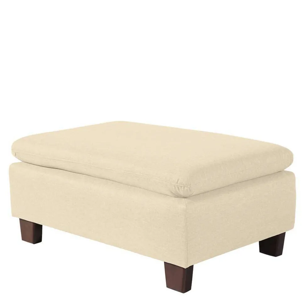 Polstersessel in Beige und Nussbaum Braun - Nando