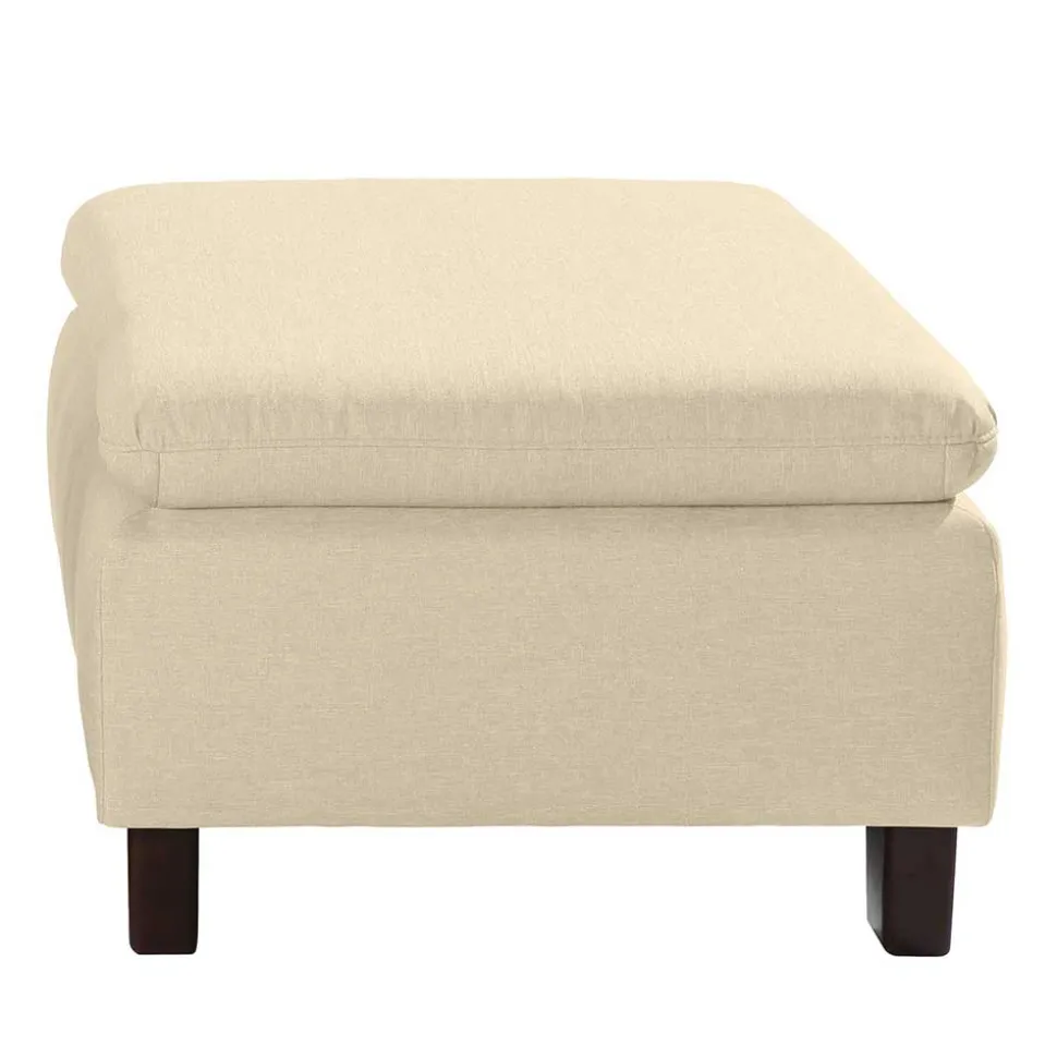 Polstersessel in Beige und Nussbaum Braun - Nando