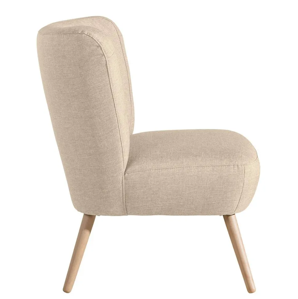 Polstersessel in Beige Webstoff - Hooka