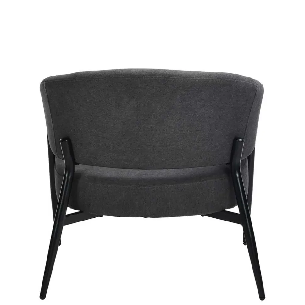 Polstersessel in Dunkelgrau Strukturstoff - Deff