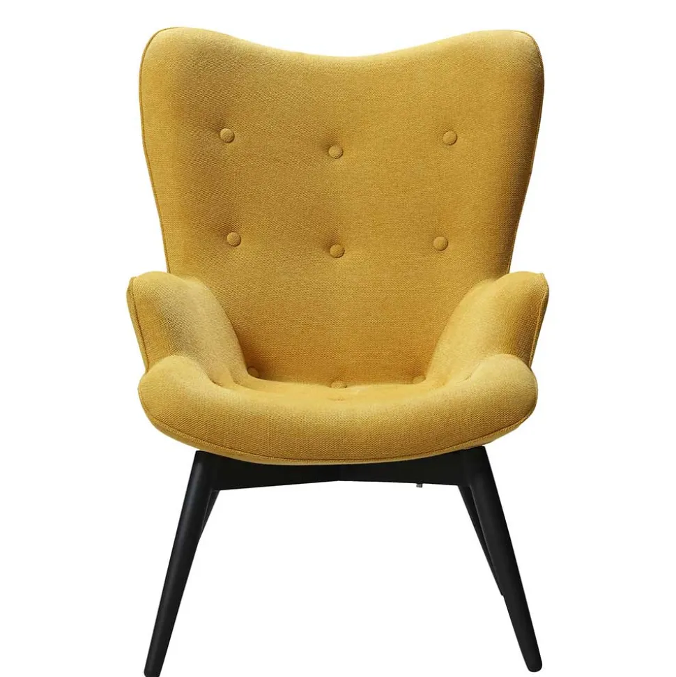 Polstersessel in Gelb Strukturstoff - Cornello