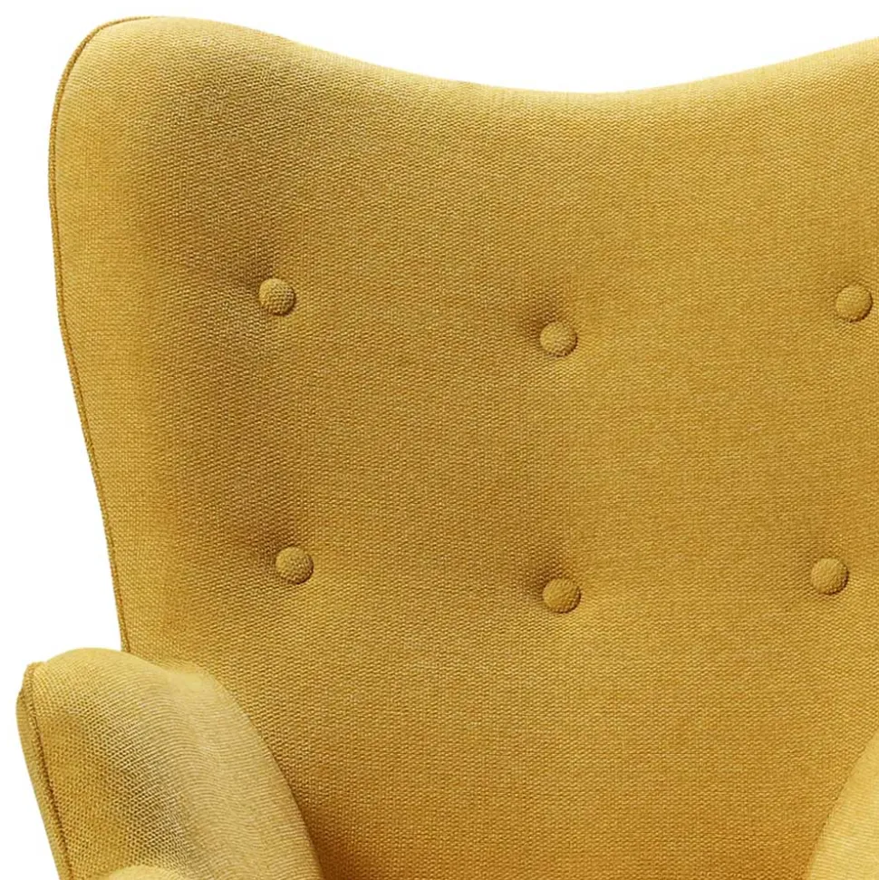 Polstersessel in Gelb Strukturstoff - Cornello