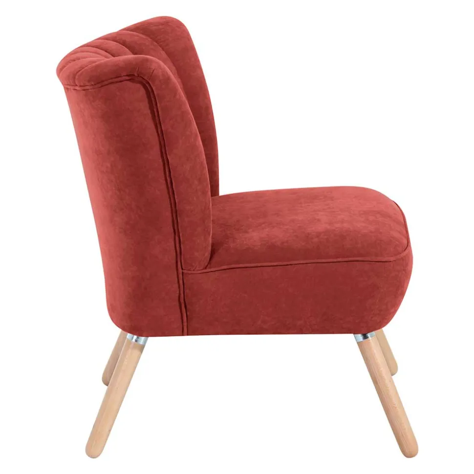 Polstersessel in Terracotta Velours - Iceline