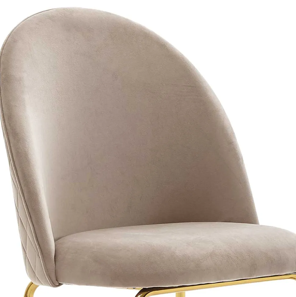 Polsterstühle in Beige & Gold - Labelsio (2er Set)