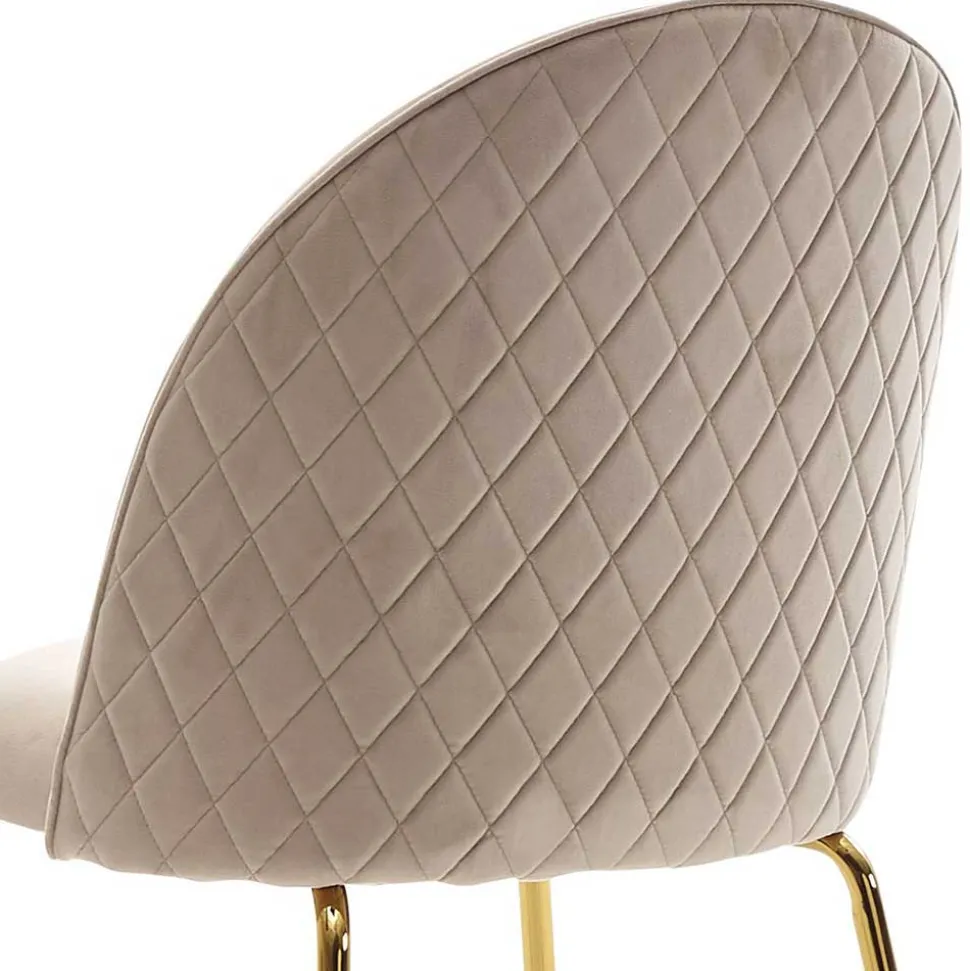 Polsterstühle in Beige & Gold - Labelsio (2er Set)