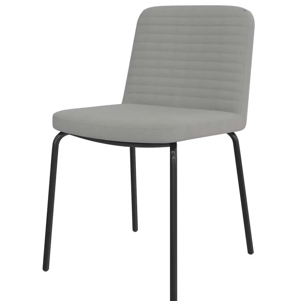 Polsterstühle in Grau und Schwarz - Semrosa (2er Set)