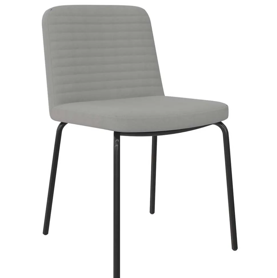Polsterstühle in Grau und Schwarz - Semrosa (2er Set)