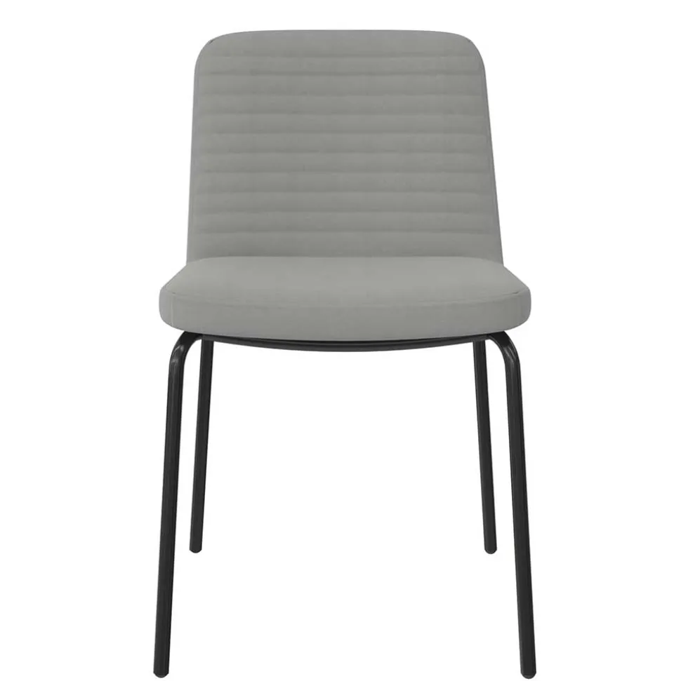 Polsterstühle in Grau und Schwarz - Semrosa (2er Set)