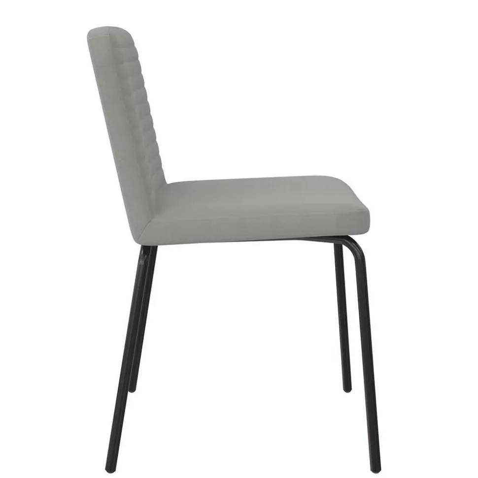 Polsterstühle in Grau und Schwarz - Semrosa (2er Set)