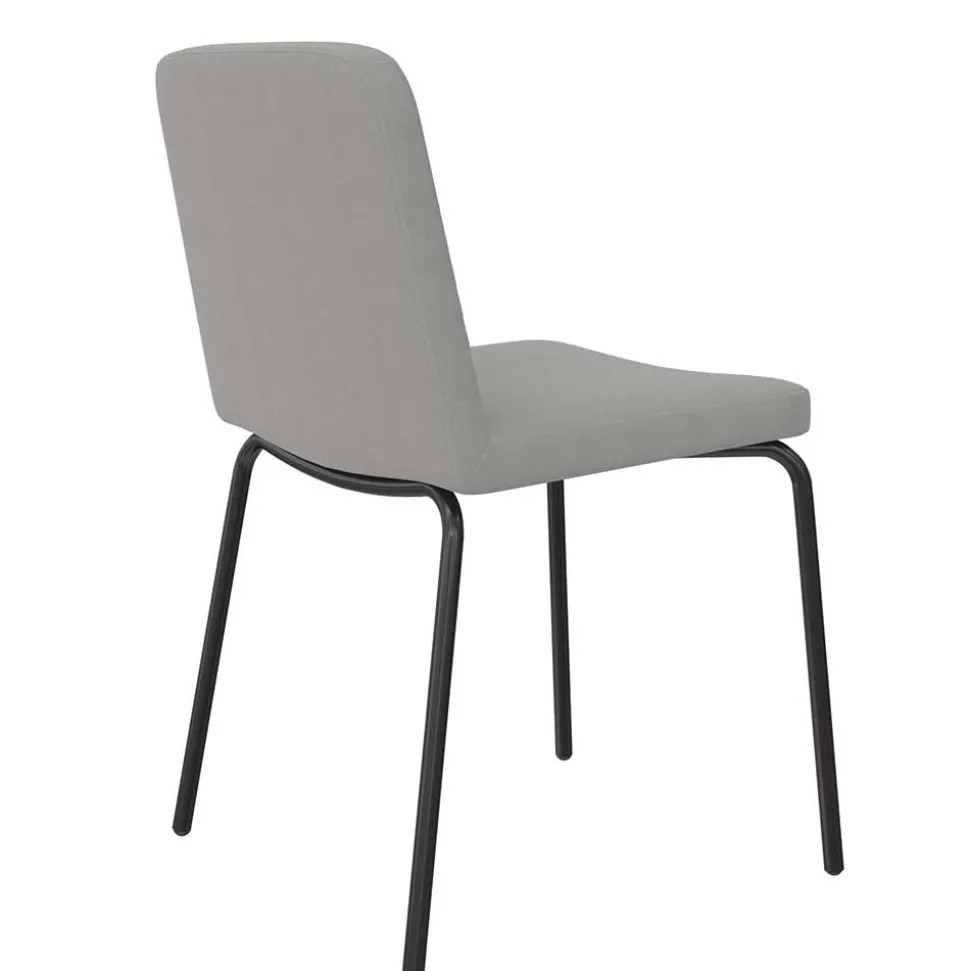 Polsterstühle in Grau und Schwarz - Semrosa (2er Set)