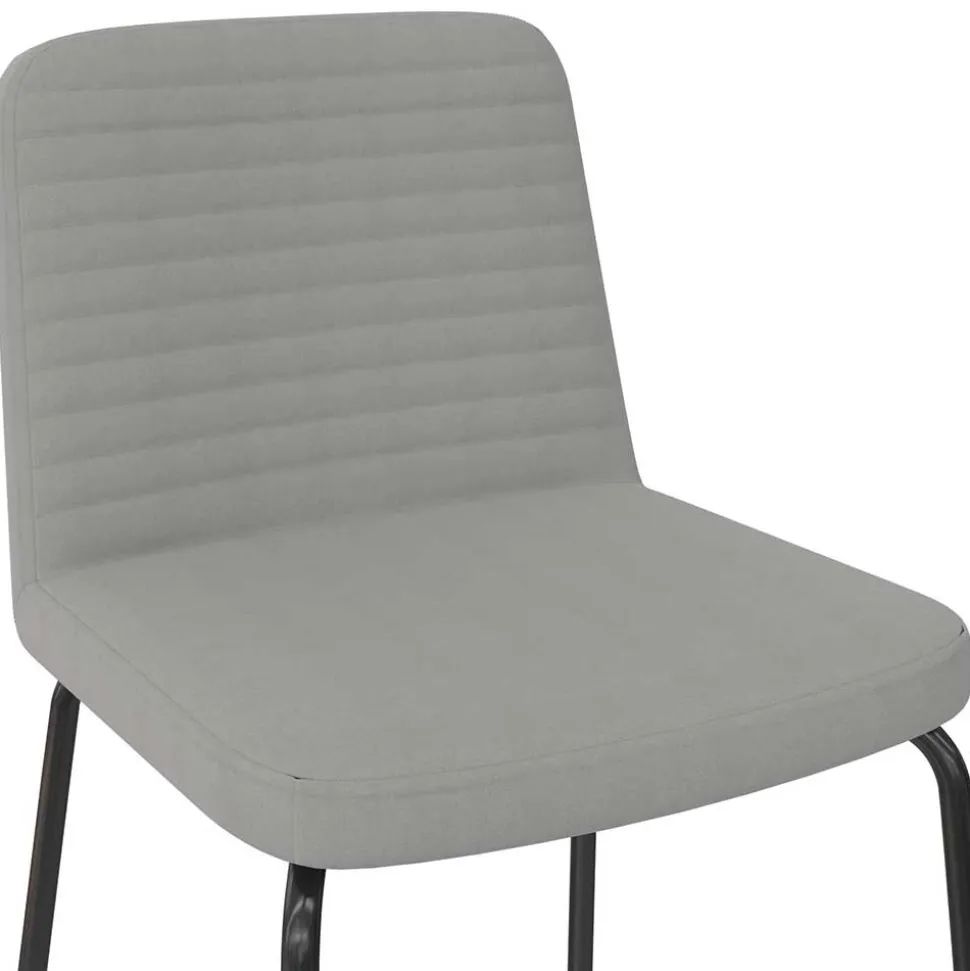 Polsterstühle in Grau und Schwarz - Semrosa (2er Set)