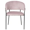 Polsterstuhl in Rosa & Schwarz - Cementa